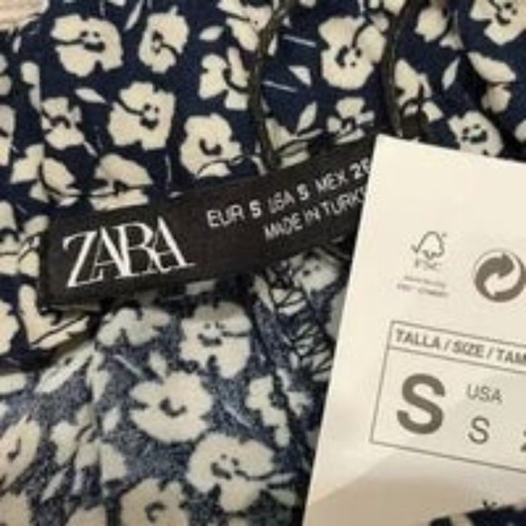Zara Floral Print Midi Dress Size Small - Picture 6 of 14